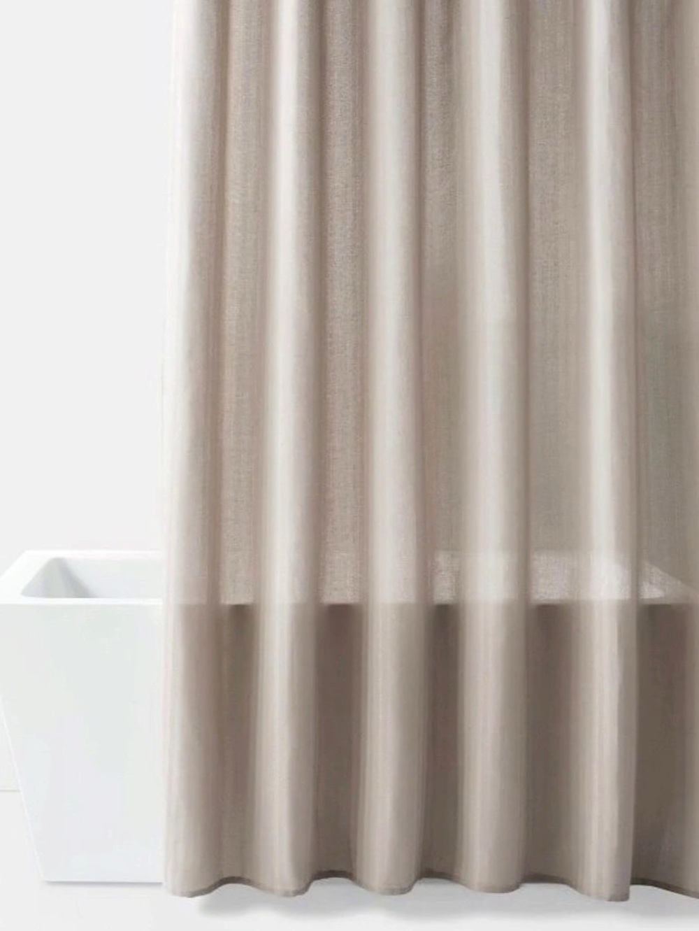 Target Herringbone Extra Long Gray Polyester Shower Curtain NWT